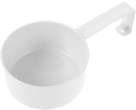 DECORNIJIA Cucchiaio Dosatore Impugnatura Ergonomica in Ferro Bianco per e Design Salvaspazio per Detersivo Bucato e Cibo per Animali per Uso Domestico e Cura degli Animali