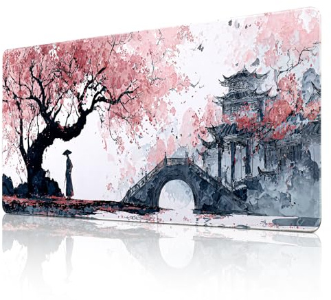 Yimomoyi Tappetino Mouse XXL, 900x400x3mm Tappetino Gaming, Mouse Pad con Base in Gomma Antiscivolo, Impermeabile Mousepad, Tappetino Scrivania Grande con Bordi Cuciti (B90)