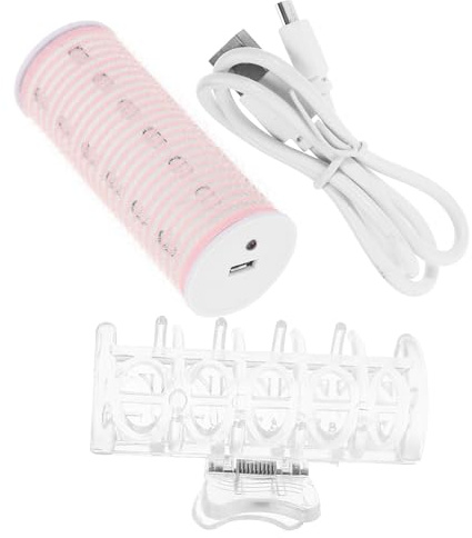 WEKADRIN USB Ladbarer Lockenwickler Automatischer Heizwickler Schonender Haarstyler für Trocken und Nasses Haar Leicht und Tragbar für Damen und Mädchen