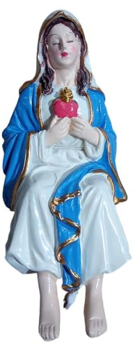 Genérico Estatua María Católica - Figuras Decorativas Resina | Virgen María Bendita Escultura | para Hogar Escritorio Estante Librería Repisa TV Rincón Oración