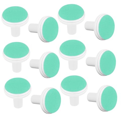 VILLCASE Coussinets de Rechange Matériau Plastique et Papier Abrasif Bébé Vert 12 Pièces pour Installation Facile pour Soin des Ongles en Toute Sécurité Lime à Ongles