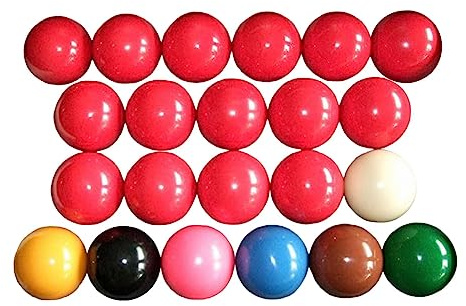 Set di Palle da Snooker, Palle da Biliardo Inglesi per Tavolo da Biliardo, 2 1/16 a Grandezza Naturale, Set Completo di 22 Palle in Resina, Pall