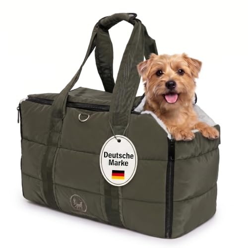 2-in-1 Hundetasche für kleine Hunde 10kg – Hundetragetasche & Reisedecke – Tragetasche für Welpen & Katzen mit Sicherheitsleine & weichem Thermofutter – Praktisch für Café, Auto & Reise