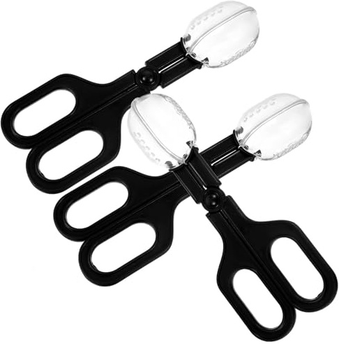 SWETRACE Set da 3 Paletta per Rifiuti Piccoli Animali in Plastica Nero, Design Antiscivolo e Portatile per Lettiera Criceti e Pulizia Facile