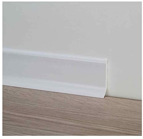 Battiscopa in PVC co-estruso altezza 8cm lunghezza 2,50mt Pvc Line Profilpas - Finitura: GRIGIO CENERE
