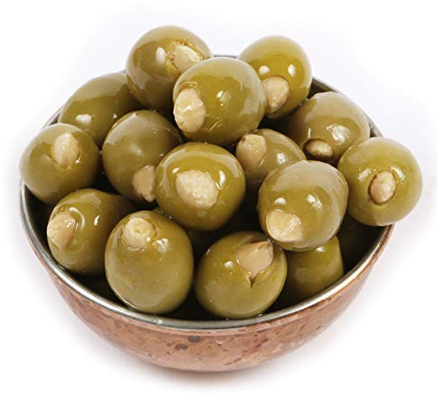 Dorri - Olives Stuffed Almond in Brine 500g | Green Olives, Greek Olives, Gourmet Appetiser, Mediterranean Flavour, Premium Whole Almond Nuts, Healthy Party Snack (Available from 250g to 3kg)