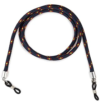 Hispania Colors Colgante para gafas y mascarillas - Cordón con bandera de España (Azul marino)