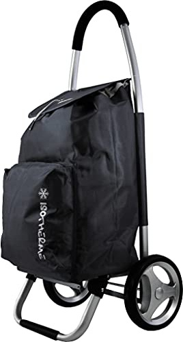 Chariot de Course Cabat marché Poussette marché Pliable et Diable Caddie Panier Montant METZELDER Ever K Chassis Aluminium Garantie 1 an (Noir/Black, 102x46x38cm / 2kg / 54L)