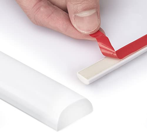 Art3dwallpanels 10 Ft Flexible Peel and Stick Trim Molding for Backsplash Tile Edge, Self-Adhesive Wall Trim for Corner Decor, 120x0.47x0.2 Inch White