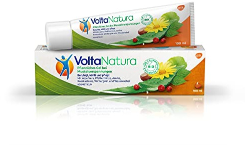 VoltaNatura Gel végétal pour les tensions musculaires - Calme, rafraîchit et nourrit avec du gel d'arnica et d'aloe vera - 100 ml