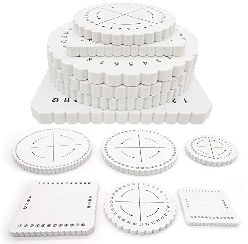 HAOBIN 6 StüCk Perlenschnur Scheiben kumihimo Flechtscheibe Kumihimo Scheiben Kumihimo Disk Geflecht Weben Scheibe Disk Macrame Runde Spitze Geflochtenes Kordelarmband Handgewebte Geflochtene Tablett