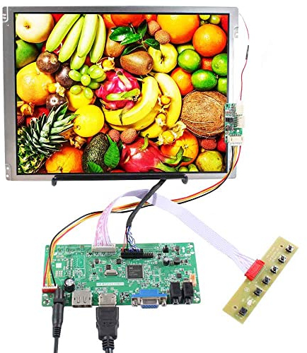 VSDISPLAY Écran LCD IPS VS104T-001A et DP VGA Audio LCD | 26,4 cm 800 x 600 500 nits, écran de Rechange pour G104SN03 V1