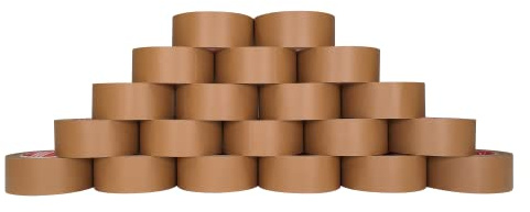 kip Papier Packband 48mm x 50m, 20 Rollen, Kraftpapier | Verpackungsklebeband, 60% natürliche Rohstoffe, 30% recycelte Fasern, FSC, stark