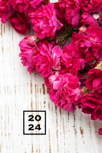 2024: Wochenplaner1 Woche auf 2 Seiten | Mini Wochenplaner A6 Taschenkalender | Agenda Planer Klein | Terminplaner im Mini Format | Weekly Planner ... Kalenderbuch Organizer .. | Blumen
