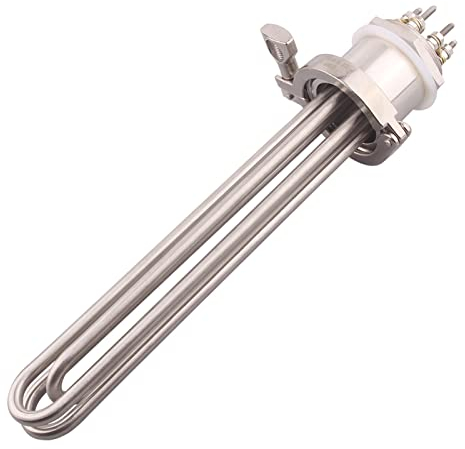 Electric Water Distiller Heating Heater Element 1.5NPT Thread 208v 3kw/6kw/9kw Stainless Steel Immersion Heater Pipe (Color : Heater with Fittings, Wattage : 9kw) (Only Heater 3kw) (Heater With Fit