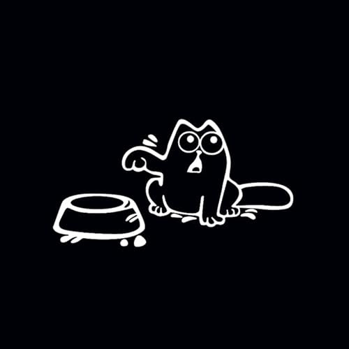Lay u Home Simons Katze Cartoon-Katze Glänzend Wasserdicht Vinyl Sticker Dekoration für Fahrräder, Stoßstangen und Fenster