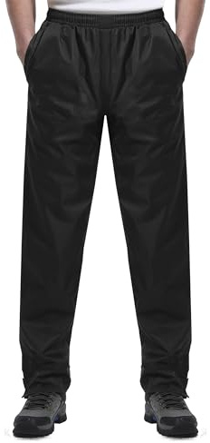 Coutyuyi Pantalons imperméable Homme Coupe Vent Respirants Moto Pantalon Pluie Velo Pantalon de Cargo Travail pour l'extérieur Convient,la randonnée，Utilisation du vélo（Noir,S32）