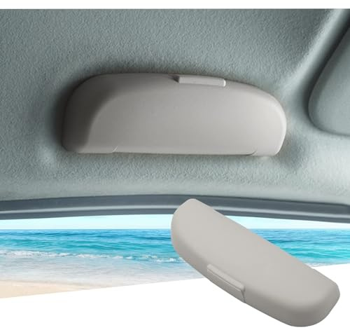 LXBSXY Auto Brillenetui Sonnenbrillenhalter Brillenhalter für BMW 6 Series GT 2018-2023, Brillen Aufbewahrungsbox Aufbewahrungsorganizer Magnetfunktion Innenraum Zubehör,A/Gray