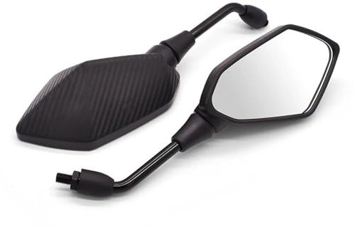 DZSQOMHGD Seitenspiegel Zubehör Rückspiegel Motorrad Roller Rückseite Spiegel Carbon Faser Für Kawasaki Für Versys 650 Für Z650 Z900 Für Z1000 Lenkerendenspiegel Motorrad(Kohlefaser)