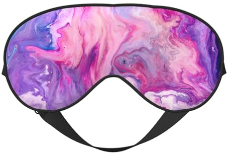 Schlafmaske mit buntem Marmor-Aufdruck, Nacht-Augenbinde, weicher Augenschutz für Damen und Herren, für Reisen, Nickerchen, Meditation