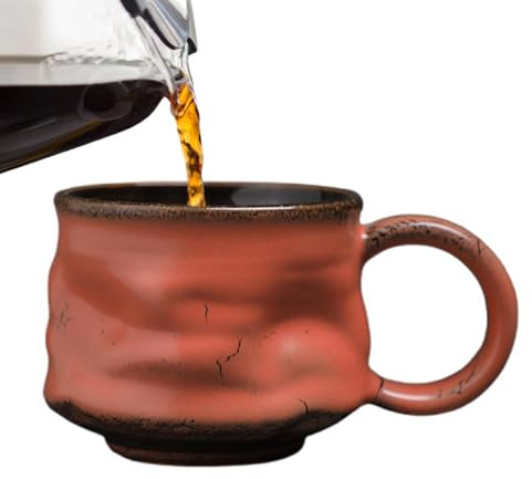 Taza de café rústica, cute Coffee Cups, Funky Ceramic Tazas, Unique Coffee Tazas, Taza de café rústica, That Bring a Unique Touch to Your Home or Decor Funky Ceramic con un diseño irregular