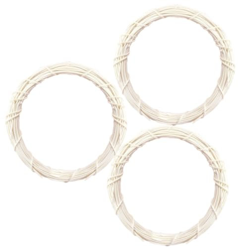 Cabilock Rebenkranz Rattan Kreis Rahmen 3 Stücke Handgemachte Kranz für Front Tür