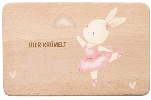 MINIHELDEN - Personalisiertes Frühstücksbrettchen Kinder Holz, Brotzeitbrett mit Namen und Tiermotiven, Individuelles Geschenk für Kinder und Babys zur Geburt, Taufe oder Weihnachten
