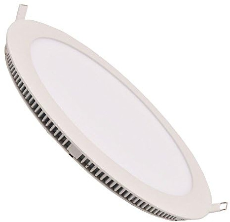 LOWENERGIE 24w LED Round Ceiling Panel Light White Recessed Down Lighting, 300mm Dia, 200w Halogen Equivalent (6000k x 6)