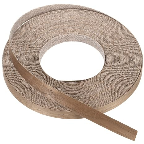 PATIKIL Bordatura In Noce, 13 mm x 15m Nastro In Impiallacciatura Di Legno Preincollato Flessibile Per Bordatura In Compensato Con Adesivo A Caldo Per Restauro Mobili (1/2 x 49ft)