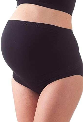 BELLISSIMA Calze e Intimo Slip Maternity Premaman Vita Alta, Fascia Elasticizzata con Tassello, Made in Italy (Nero, M/L)