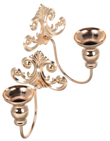 MAGICLULU 2 Stück Elegante Wandleuchten aus Eisen mit Retro Vintage Design Zuverlässige Multifunktionale Wandkerzenhalter für Wohnzimmer und Schlafzimmer