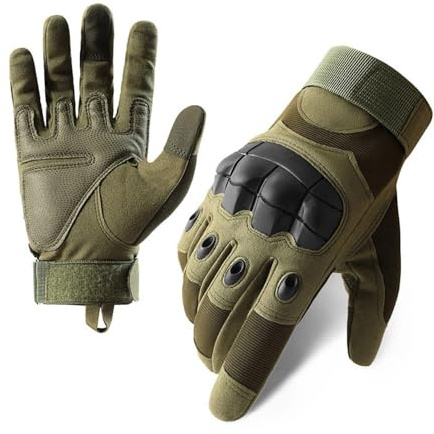 BODOBTF Motorradhandschuhe, Touchscreen-Handschuhe, Sommer, atmungsaktiv, Vollfinger-Handschuhe, Motocross-Handschuhe (Z908 grüne Handschuhe, Größe L)