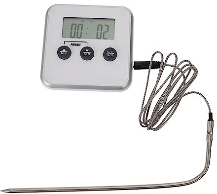 LIGIGWASH Accesorio Para Barbacoa Termómetro De Cocina Temporizador Magnético Para Carne Pavo Tostadas Frituras