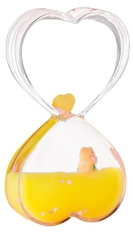 Liquid Motion Timer Bubbler, Minuteurs Sablier Liquides, Jouets Sensoriels pour Relaxation Stress Sablier, Jouet de Bureau Cadeaux pour Adultes et Enfants (Jaune)