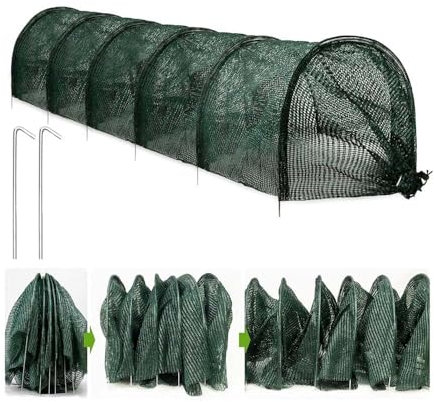 Garten Tunnel Schatten Netz Abdeckung Gewächshaus Schutz vor Sonne Hitze Gartenarbeit Haus Sonnenschirme Pflanzenabdeckungen Hoop House Outside Heavy Duty Garden Row Cold Green Houses Kit