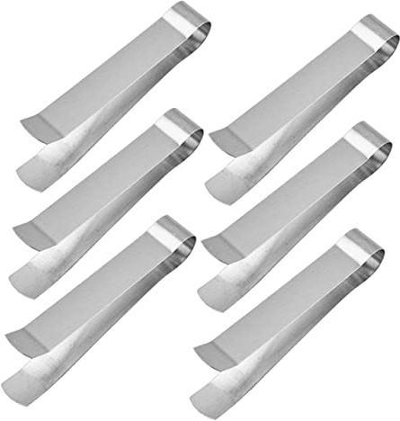 HIAKDOFT Taglia Stoppini per Candele in Acciaio 6 Pezzi, Pinzette Spegnicandele Manico, Strumento per Tagliacandele per Uso Domestico, Ufficio e Matrimoni