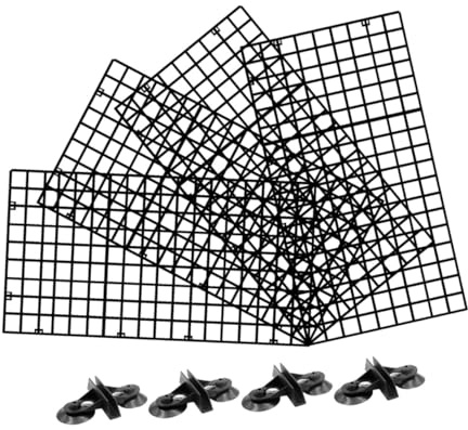 FIXOSHEE Aquarium Isolation Panel Lattice Plate with Black Dividers and Suction Cups for Fish Tank Separation Breeding and Bottom Filter Platform