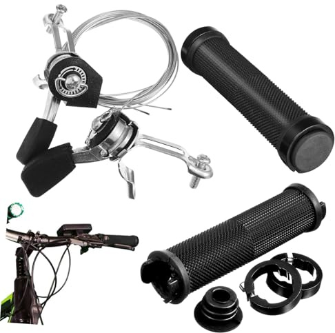 GALPADA Set de Manettes de Vitesse Vélo avec Poignées Antidérapantes pour Guidon VTT Kit de Vélo Faciles à Installer Levier de Changement de Vitesse Rotatif pour Cyclistes