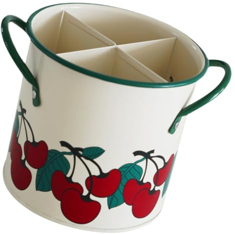 Hemobllo Porte-ustensiles de Cuisine Alliage Léger Organiseur Polyvalent pour Cuillères Fourchettes et Baguettes Rangement Compact et Décoratif pour Couverts et Petits Ustensiles