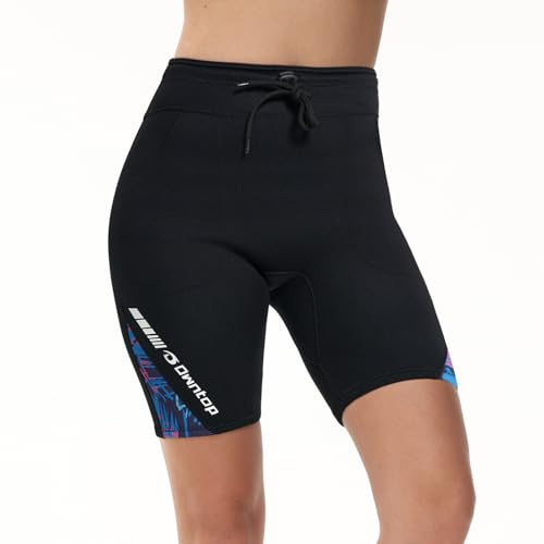 Owntop neoprenbyxor dam korta – 2 mm neoprenshorts, håller dig varm för surfing snorkling simning dykning våtdräkt underkläder, dam lila S