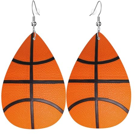 Orecchini Da Donna Pelle Sintetica Basketball Jewelry Orecchini In Pelle A Forma Di Lacrima Leggeri E Lussuosi Per Feste E Appuntamenti For Women Girls