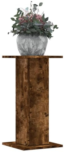 Generico Supporti per Piante 2 pz Rovere Fumo 30x30x60 cm in Truciolato,Supporti per Piante,3307859