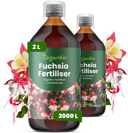 Fuchsien Flüssigdünger - 2x1L - NPK 2-1-8 | Für Üppige Blüte Und Wachstum - Organifer