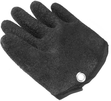 DOITOOL Guantes de Pesca Antideslizantes de Hilo PE Protección Antiespinas, Transpirable y Ligero, para Uso en Interiores y Exteriores, Guante Izquierdo Negro, 1 Pieza Color Aleatorio