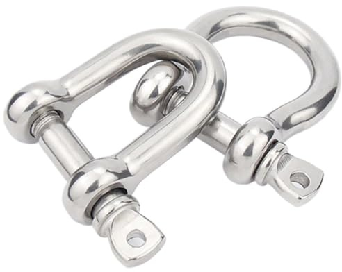 Manille à anneau en D M4-M20, manille en D en acier inoxydable 316, for gréement robuste, transport, maillon de chaîne en acier, paquet de 2