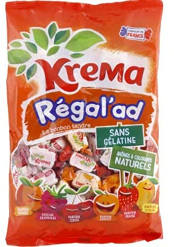 Krema Bonbons Regal'ad parfums assortis - Le sachet de 380g
