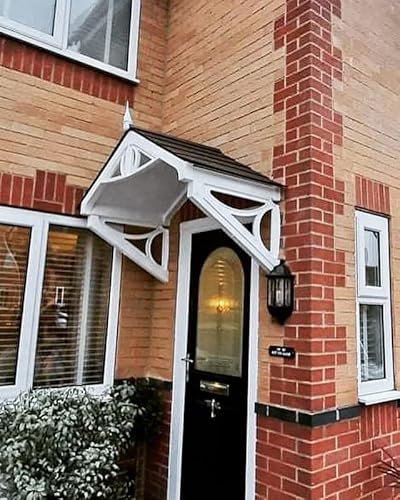 UK CANOPIES Rockingham Door Canopy, Porch Canopy, Rain Shelter For Door - Easy-To-Install, No Maintenance, Depth74.5xW149xH97cm