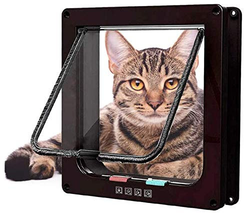 Katzenklappen Hua Katzenklappen- / Haustiertür, ABS-Material-Lüftungsklappen-Tür Für Glastür Und Fenster Mit 4-Wege-Verriegelung