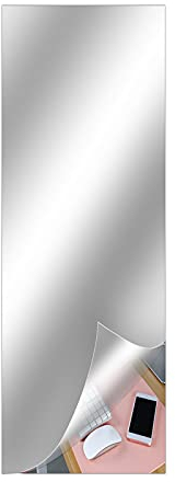 STOYRB Feuilles de miroir flexibles, 50 x 200 cm, autocollants muraux en acrylique, autocollants sans verre, pour décoration murale, 0,1 mm d'épaisseur