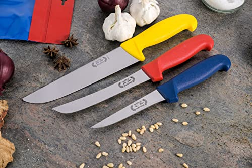 Ro-Da Knivset Fleischermeister, 4 delar, urbeningskniv 13 cm A. kniv 16 cm, blockkniv 20 cm HRC